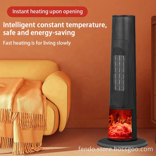 1000W/1500W PTC Ceramic Fan Heater with 2 Heat Settings and 12H Timer